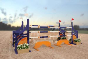 perwinkle - orange and purple aluminum jumper jump